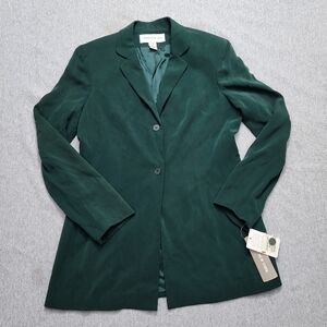 Jones New York Women's Deep Green Silk Blazer